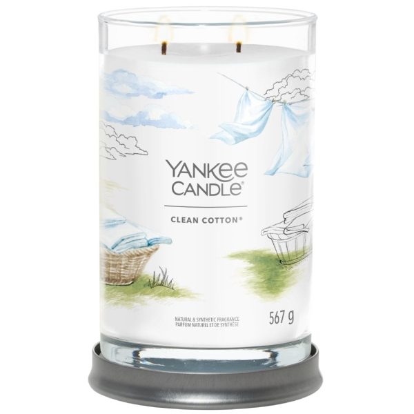 Yankee Candle Clean Cotton Large Signature Tumbler Jar Candle Online Hot Sale