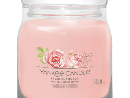 Yankee Candle Fresh Cut Roses Medium Signature Jar Candle Supply