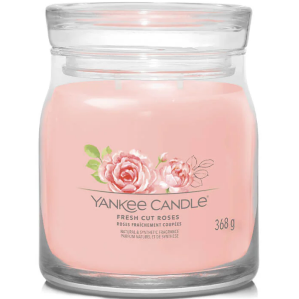 Yankee Candle Fresh Cut Roses Medium Signature Jar Candle Supply