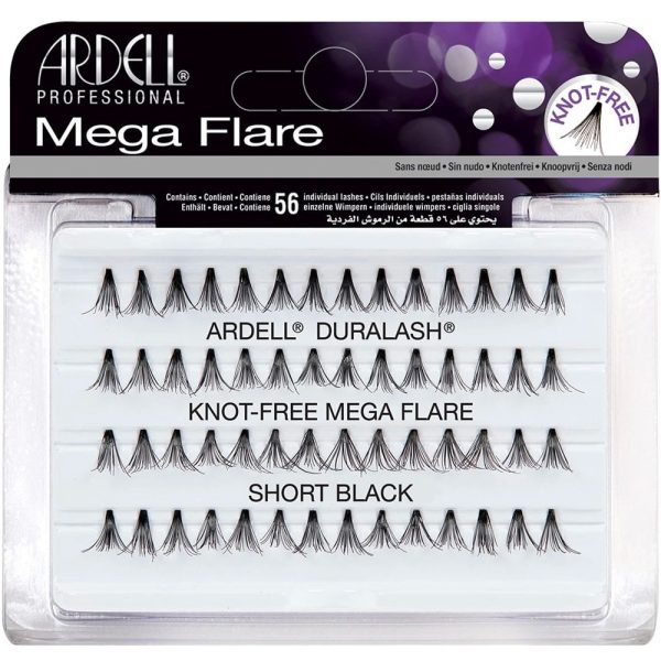 Ardell Professional Duralash Knot-Free Mega Flare Individual Lashes Short Black Online