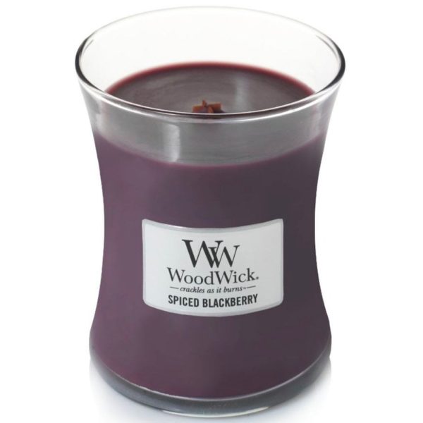 WoodWick Spiced Blackberry Medium Hourglass Jar Candle on Sale