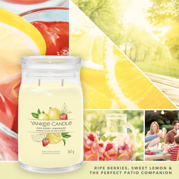 Yankee Candle Iced Berry Lemonade Large Signature Jar Candle Supply