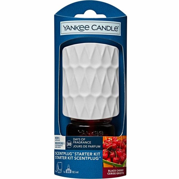 Yankee Candle Scent Plug Organic Pattern Starter Kit Black Cherry For Sale