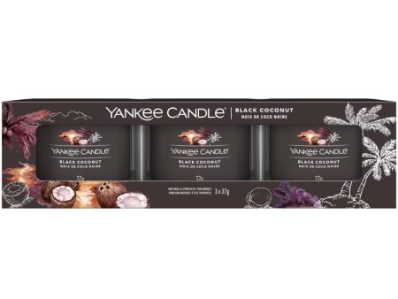 Yankee Candle Black Coconut 3 Filled Votives Pack Online Hot Sale