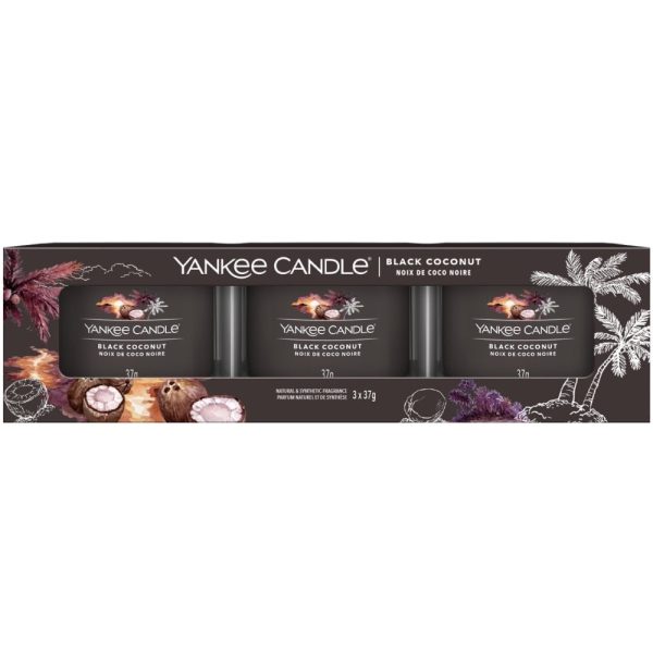 Yankee Candle Black Coconut 3 Filled Votives Pack Online Hot Sale