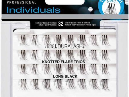 Ardell Professional Duralash Knotted Flares Trio Individual Lashes Long Black on Sale