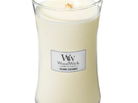 WoodWick Island Coconut Large Hourglass Jar Candle Supply