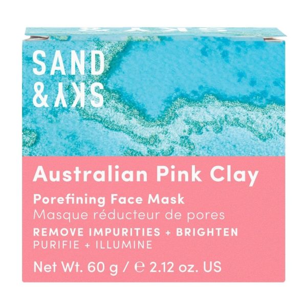 Sand & Sky Australian Pink Clay Porefining Face Mask 60g Online Sale