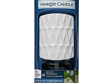 Yankee Candle Scent Plug Organic Pattern Starter Kit Clean Cotton Sale