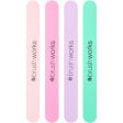 Brushworks Pastel Colour Nail Files Pack of 4 Fashion