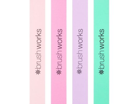 Brushworks Pastel Colour Nail Files Pack of 4 Fashion