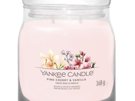 Yankee Candle Pink Cherry & Vanilla Medium Signature Jar Candle Fashion