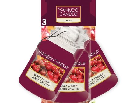 Yankee Candle Black Cherry Car Jar Air Freshener Pack of 3 Cheap