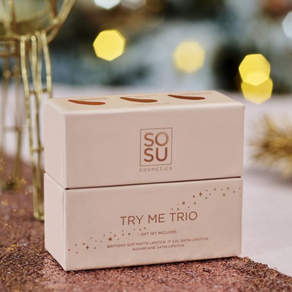 SOSU Cosmetics Try Me Trio Lipstick Gift Set Online now