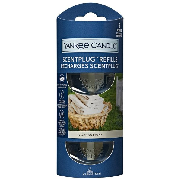 Yankee Candle Scent Plug Refills Clean Cotton 2 x 18.5ml Online Hot Sale