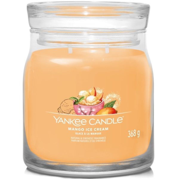 Yankee Candle Mango Ice Cream Medium Signature Jar Candle Online Sale