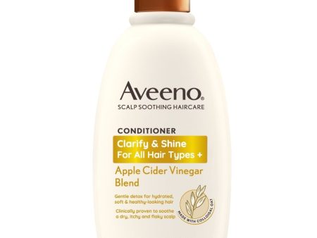 Aveeno Clarify and Shine+ Apple Cider Vinegar Conditioner 300ml For Discount