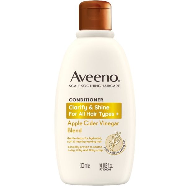 Aveeno Clarify and Shine+ Apple Cider Vinegar Conditioner 300ml For Discount