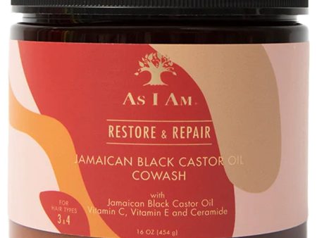 As I Am Restore & Repair Jamaican Black Castor Oil CoWash 454g Sale