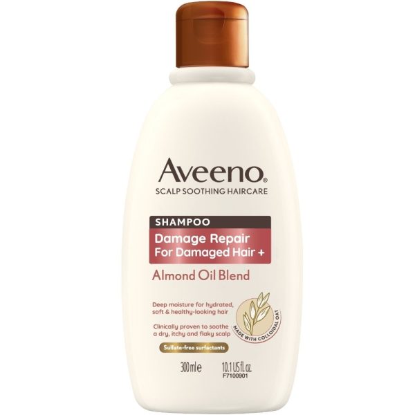 Aveeno Damage Repair+ Almond Oil Blend Shampoo 300ml Online Hot Sale