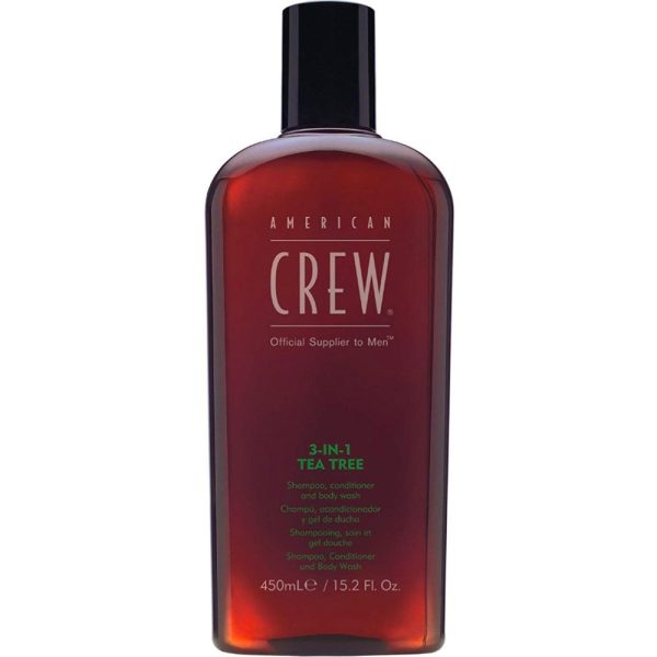 American Crew 3 In 1 Tea Tree Shampoo, Conditioner & Body Wash 450ml Online Sale