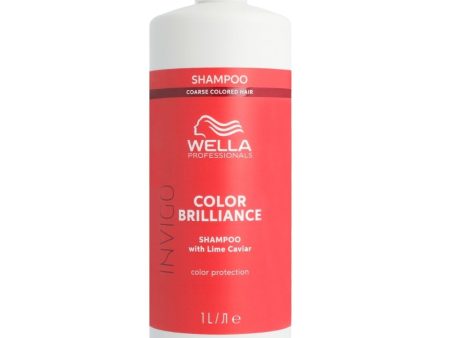 Wella Professionals Invigo Colour Brilliance Vibrant Colour Shampoo Coarse Hair 1000ml For Cheap